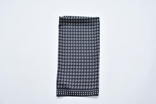 MONOGRAM SILK SCARF LARGE B&W
