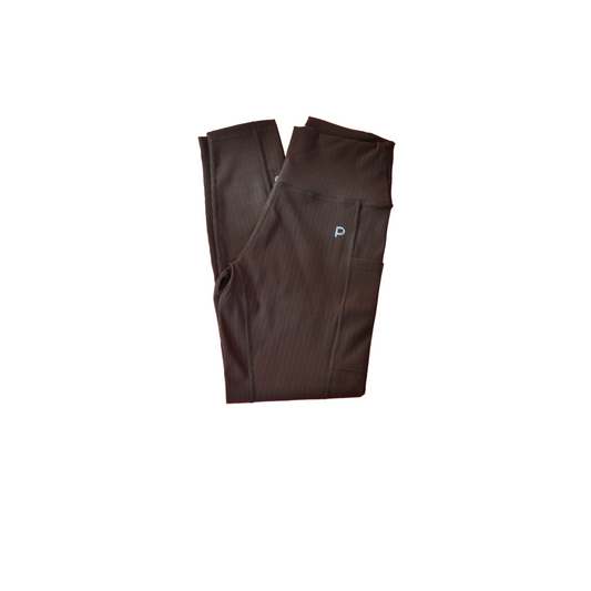 LOGO LEGGINGS DARK BROWN
