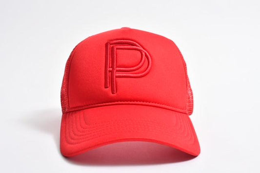 RED TRUCKER HAT