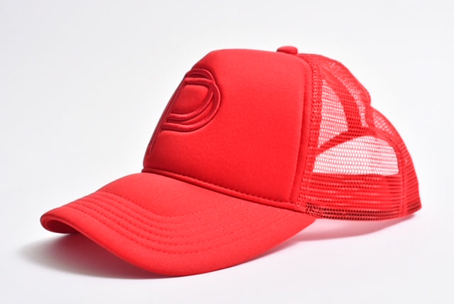 RED TRUCKER HAT
