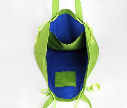 GREEN CANVAS TOTE